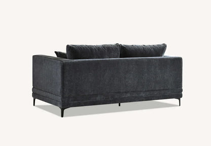 The Harlow Steel Grey Boucle 2 Seater Premium Sofa Boucle Fabric