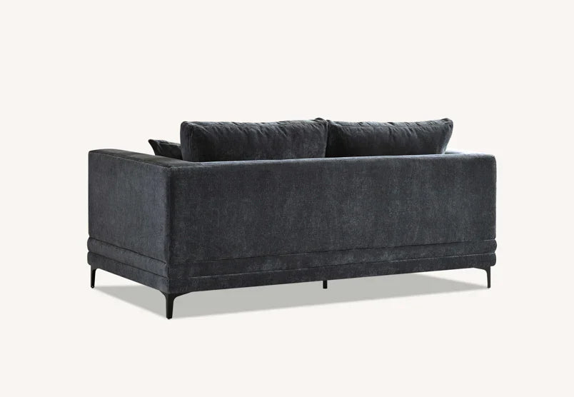 The Harlow Steel Grey Boucle 3 + 2 Seater Premium Sofa Steel Boucle Fabric