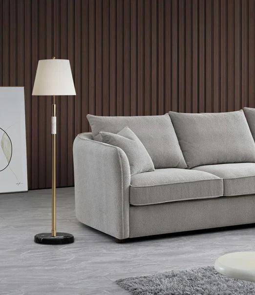 The Pebble Taupe Boucle Corner Premium Sofa Fabric