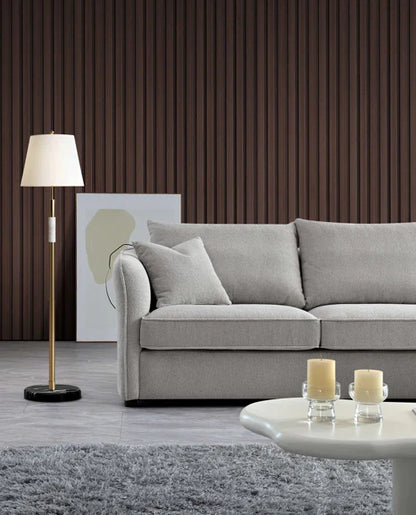 The Pebble Taupe Boucle Corner Premium Sofa Fabric