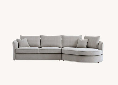 The Pebble Taupe Boucle Corner Premium Sofa Fabric