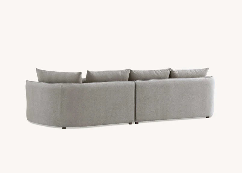The Pebble Taupe Boucle Corner Premium Sofa Fabric