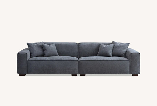 The Dakota Charcoal Boucle 3 Seater Sofa