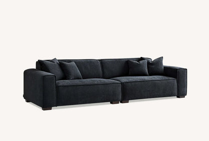 The Dakota Midnight Black Boucle 3 Seater Sofa