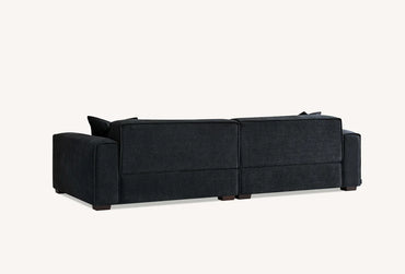 The Dakota Midnight Black Boucle 3 Seater Sofa