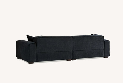 The Dakota Midnight Black Boucle 3 Seater Sofa