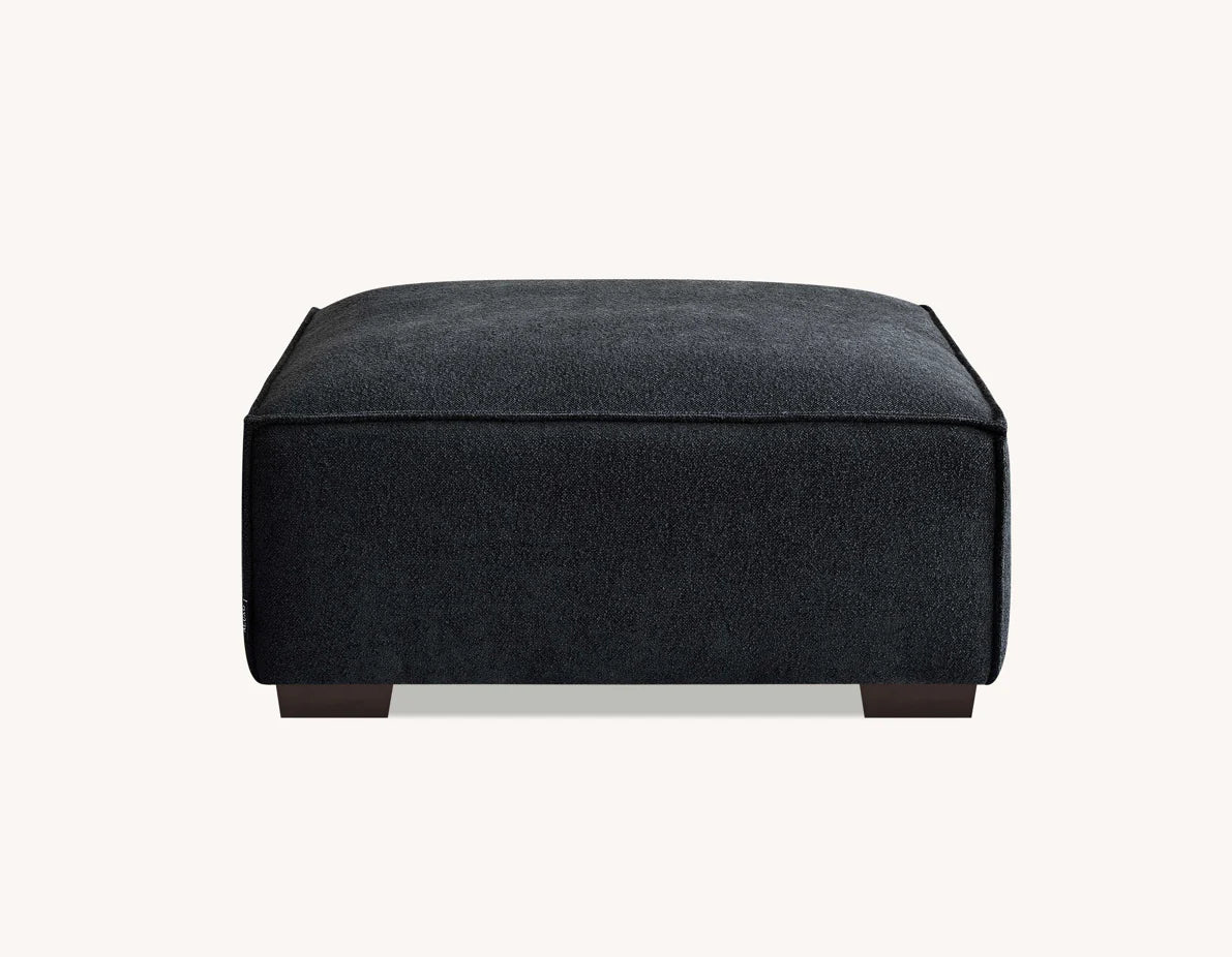 The Dakota Midnight Black Boucle 4 Seater With Chaise Premium Sofa Midnight Boucle Fabric