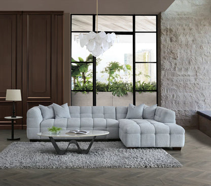The Bubble Pearl Boucle Corner Tribeca Premium Sofa Boucle Fabric