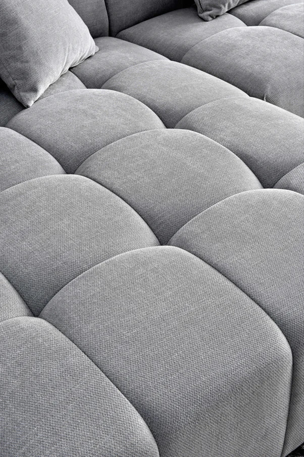 The Leonard Cloudy Grey Boucle Left Hand Corner Premium Sofa Cloudy Grey Boucle Fabric