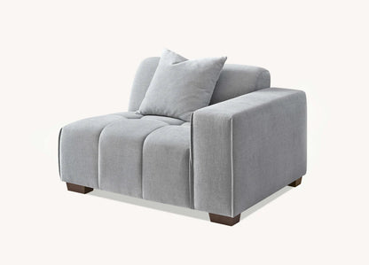 The Leonard Cloudy Grey Boucle Left Hand Corner Premium Sofa Cloudy Grey Boucle Fabric