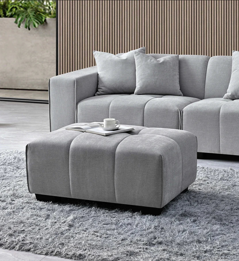 The Leonard Cloudy Grey Boucle Right Hand Corner Premium Sofa Cloudy Grey Boucle Fabric