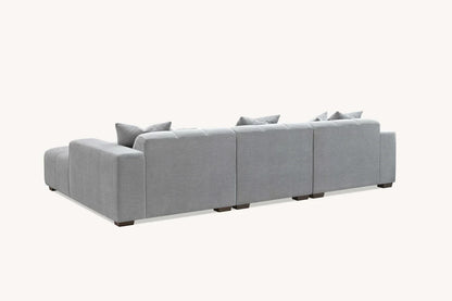 The Leonard Cloudy Grey Boucle Right Hand Corner Premium Sofa Cloudy Grey Boucle Fabric