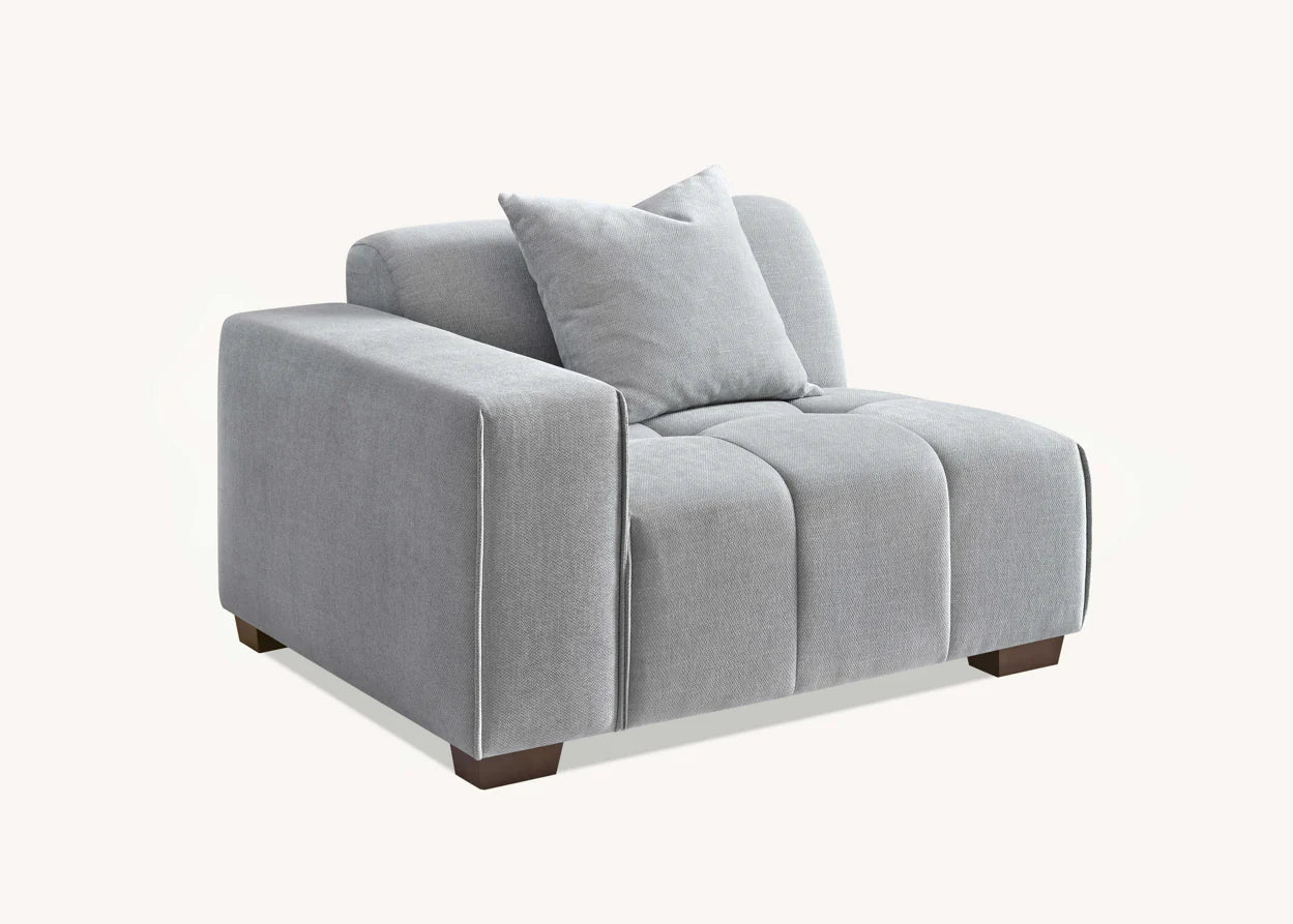 The Leonard Cloudy Grey Boucle Right Hand Corner Premium Sofa Cloudy Grey Boucle Fabric