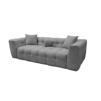 The Bubble 3 Seater Sofa In Grey Boucle Fabric