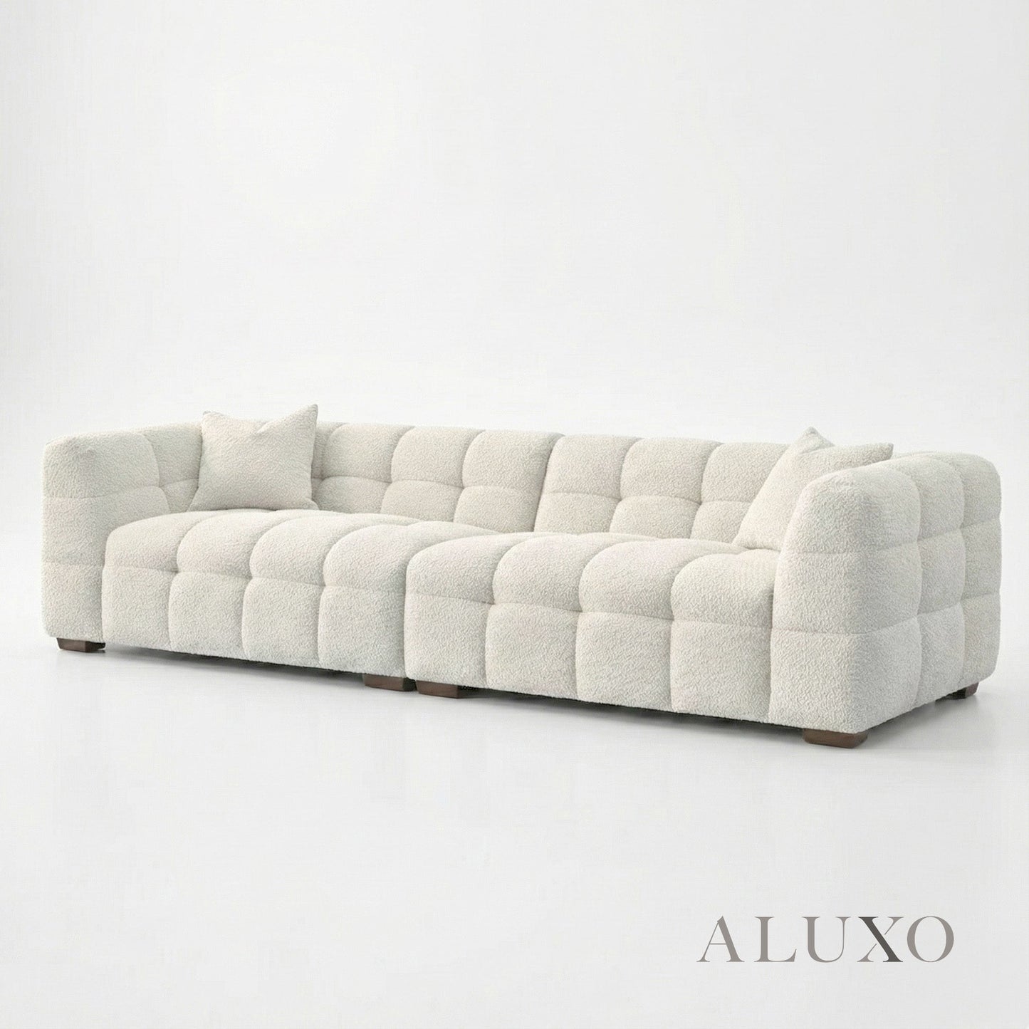 Tribeca Bubble 4 Seater Large Sofa – Oatmeal Beige Bouclé