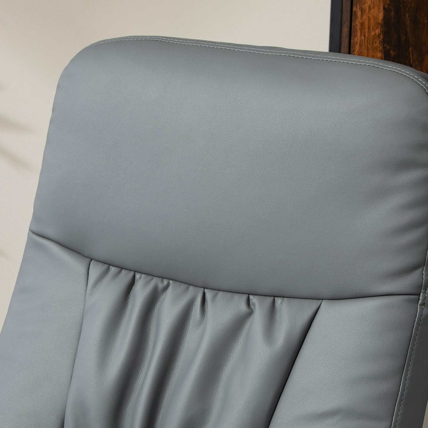 Aurora PU Leather Armchair and Footrest Swivel Recliner w/ Ottoman