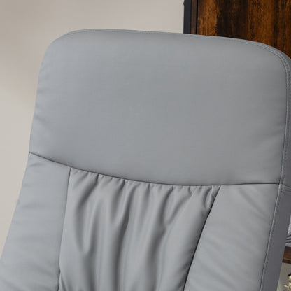 Aurora PU Leather Armchair and Footrest Swivel Recliner w/ Ottoman