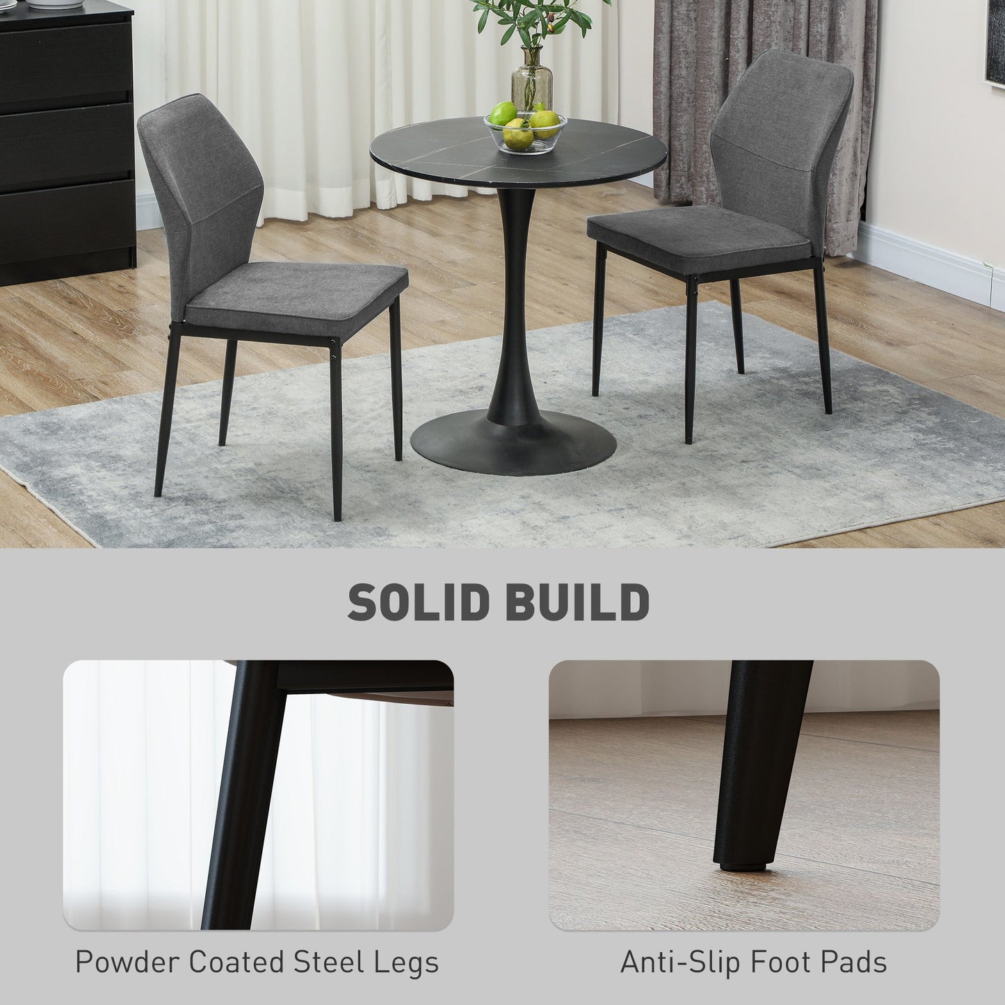Stylish Velvet Dining Chairs - Ergonomic Support & Space-Saving Design