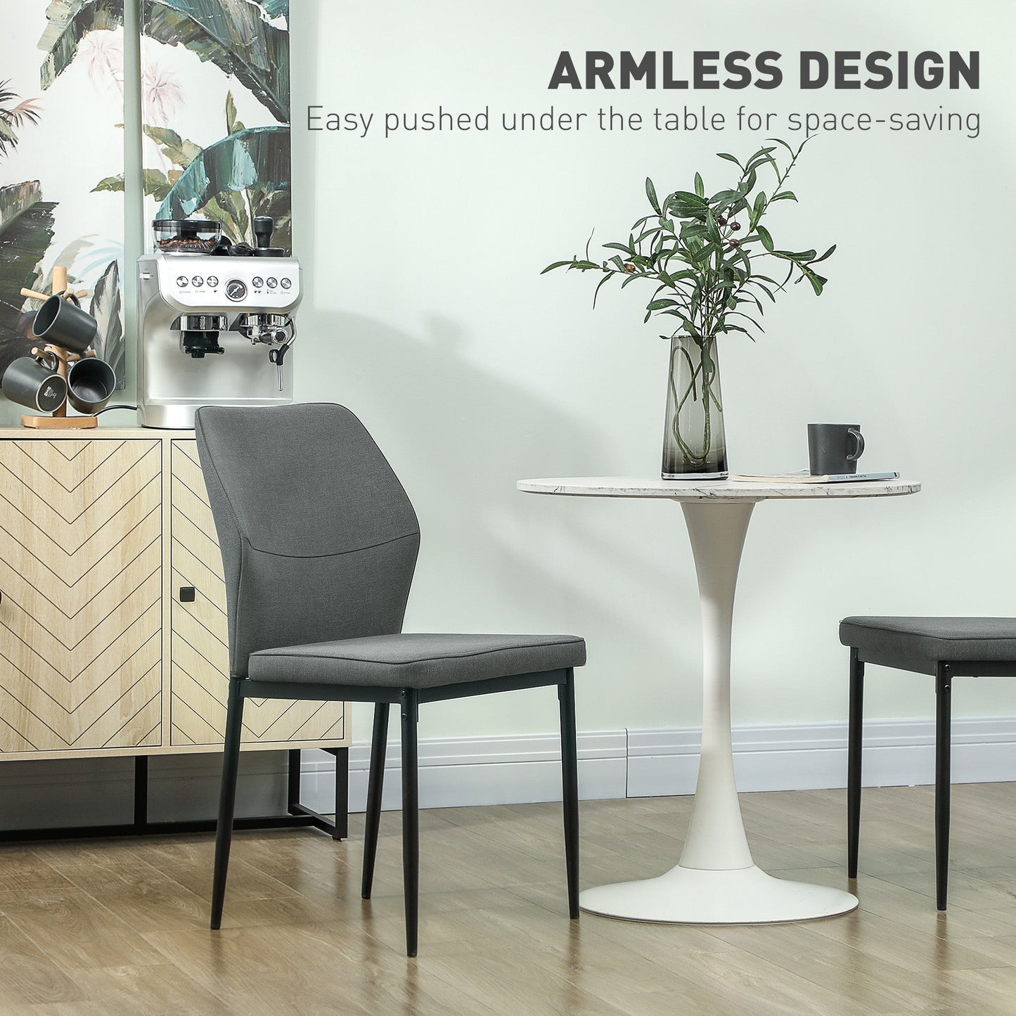 Stylish Velvet Dining Chairs - Ergonomic Support & Space-Saving Design