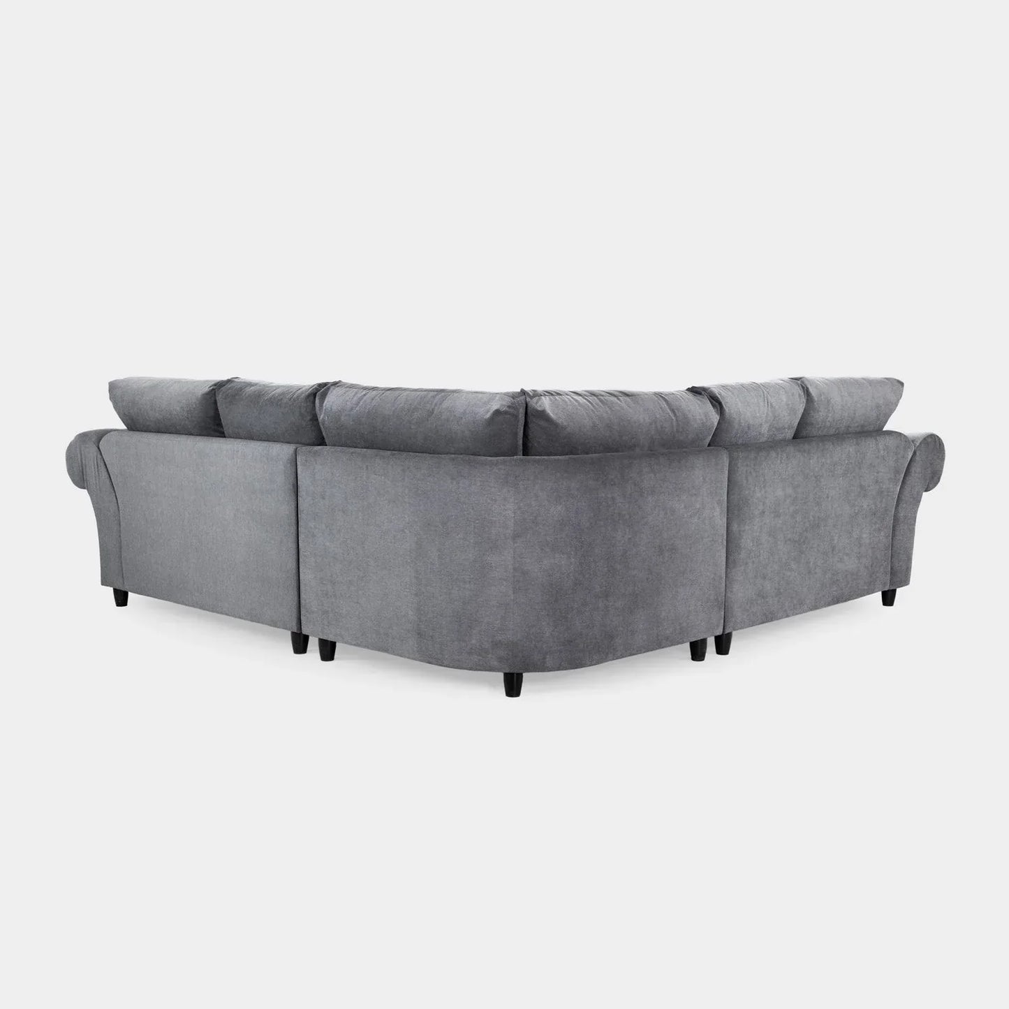 Chesterfield Grey Fullback Large Corner Sofa Grey Velvet