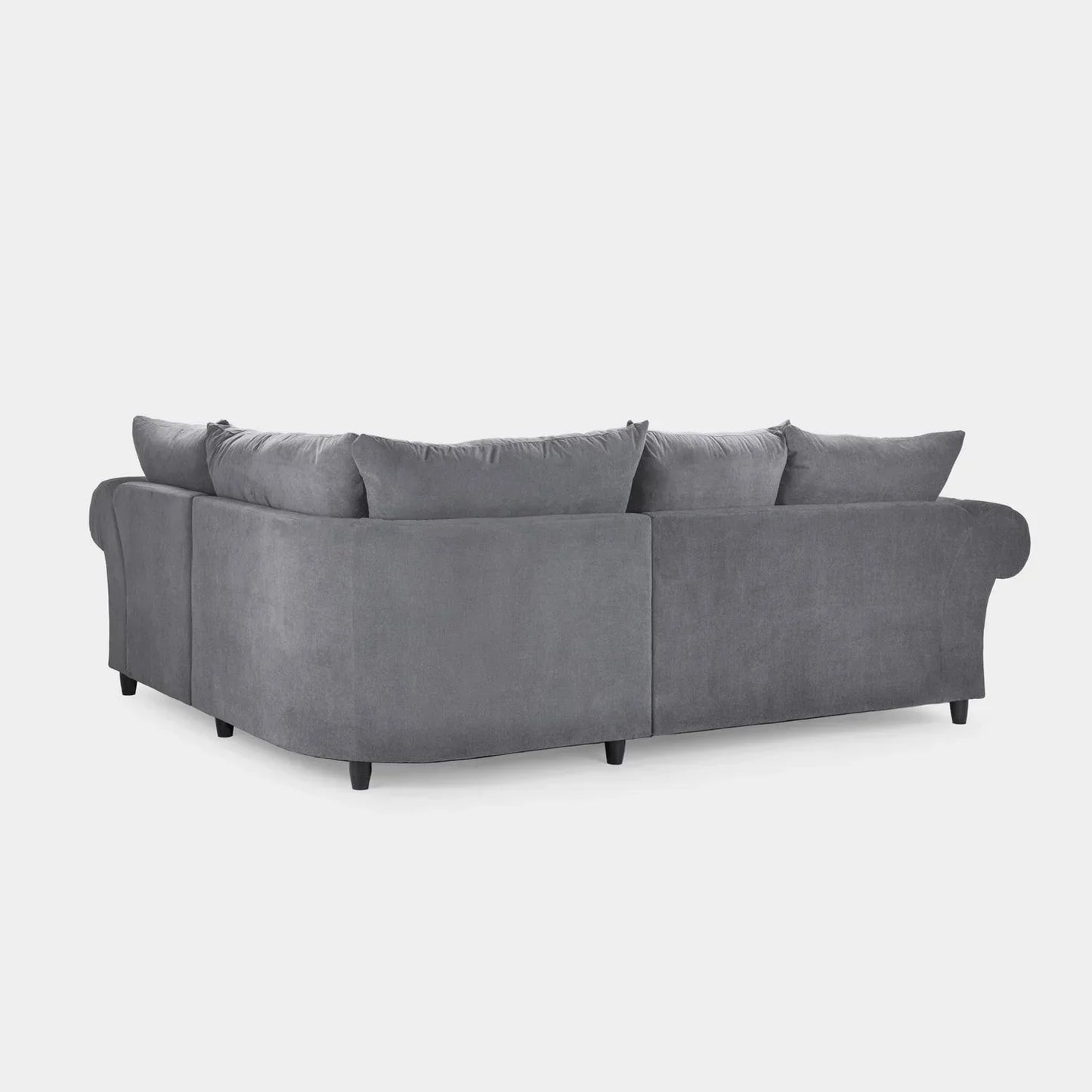 Chesterfield Grey Fullback Right Hand Facing Corner Sofa Grey Velvet