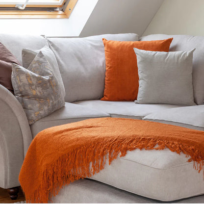 Chesterfield Stone Fullback Right Hand Facing Corner Sofa Stone Velvet