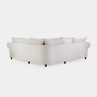 Chesterfield Stone Fullback Large Corner Sofa Stone Velvet