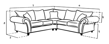 Chesterfield Stone Fullback Large Corner Sofa Stone Velvet