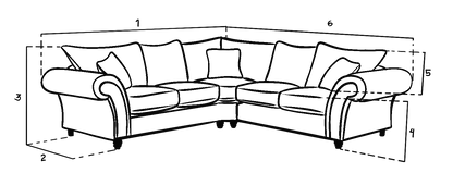 Chesterfield Stone Fullback Large Corner Sofa Stone Velvet