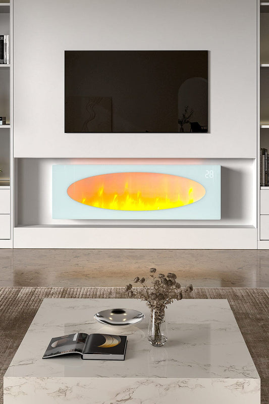 42 Inch Freestanding Electric Fireplace 2000W 7 Vibrant Colours