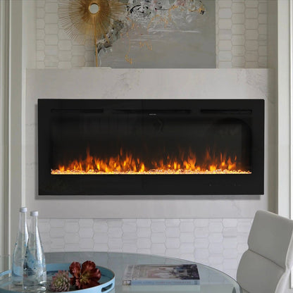 40 Inch Inset Fireplaces 5120 BTU Wall-Mounted Electric Fireplace 9 LED Flame Colours