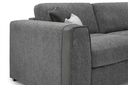 Naples Sofa Grey Fabric Large Corner Sofa