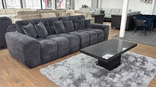 The Bubble Charcoal Black Boucle Cloud Fabric 2 Seater Sofa