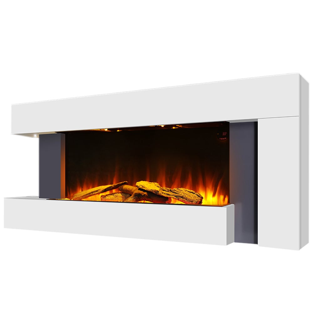 50 Inch 2000W Electric Fireplace Oddly unique L Shaped Wall Mounted Fireplaces
