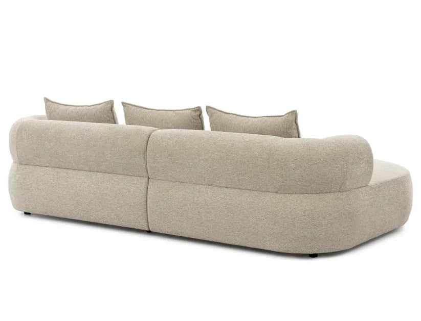 The Pebble Beige Boucle Fabric Left Hand Premium Corner Sofa