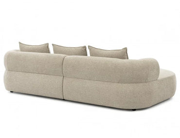 The Pebble Beige Boucle Fabric Left Hand Premium Corner Sofa