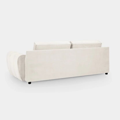 Zara Bubble Cream Plush Velvet 3 Seater Sofa