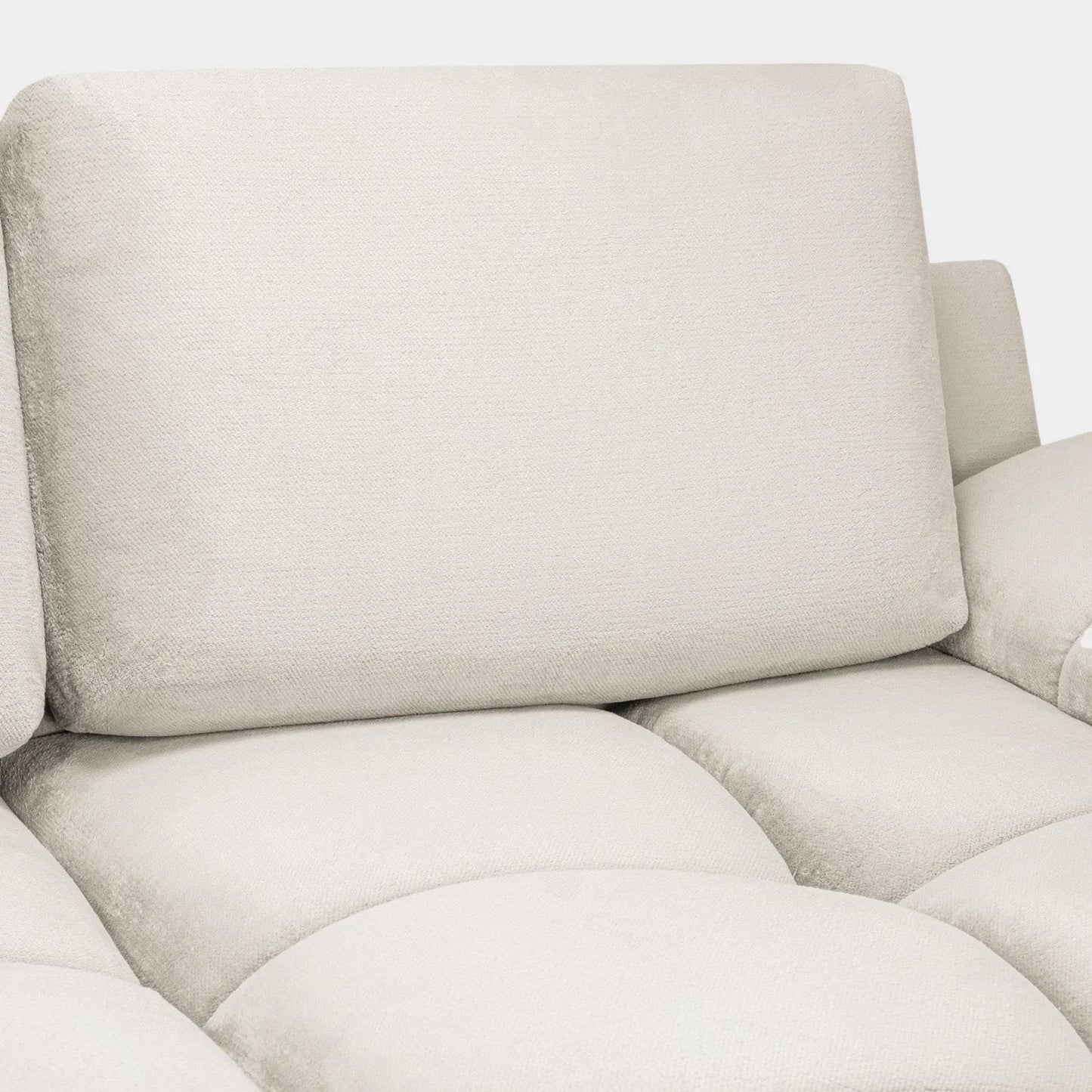 Zara Corner U Shape Cinema Cream Plush Velvet Sofa
