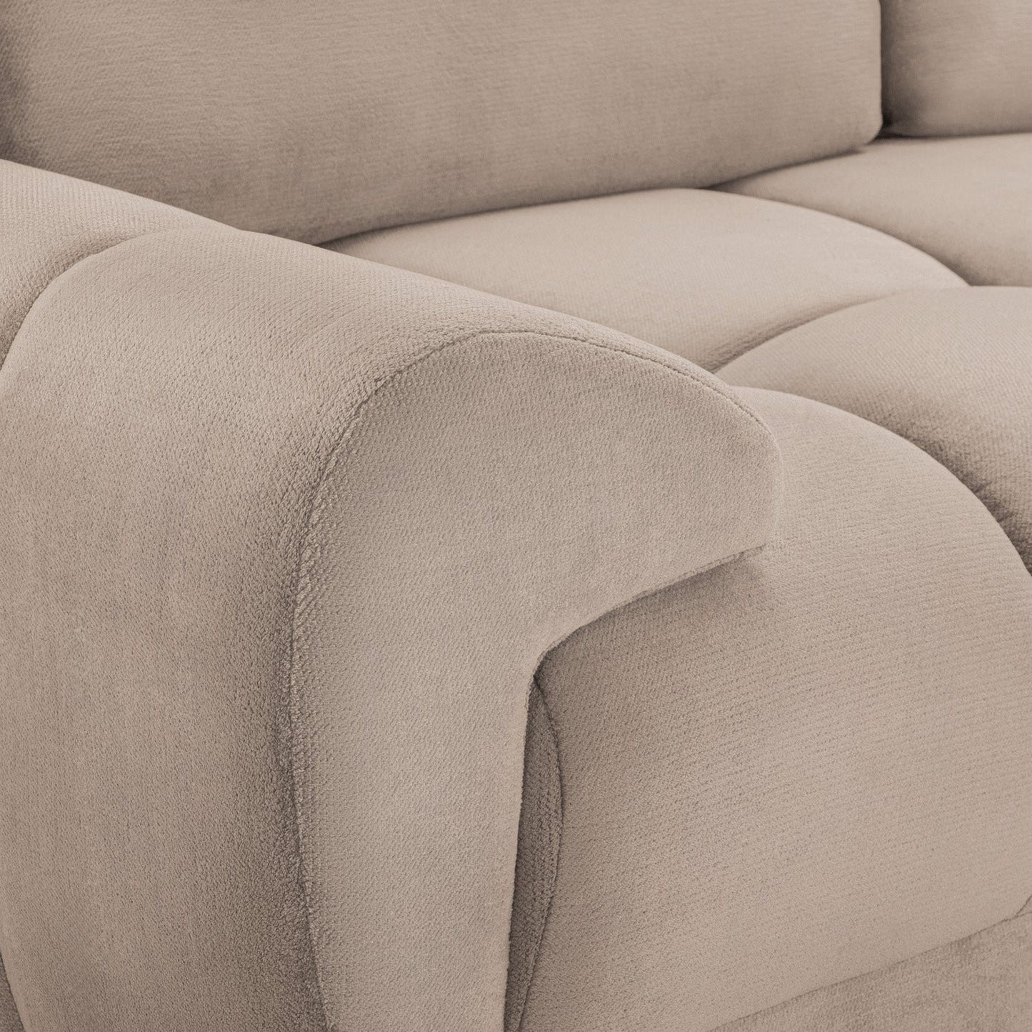 Zara Bubble Mocha Plush Velvet 3 Seater Sofa