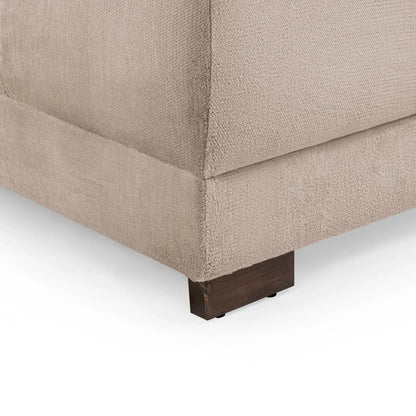 Zara Corner U Shape Cinema Mocha Plush Velvet Sofa