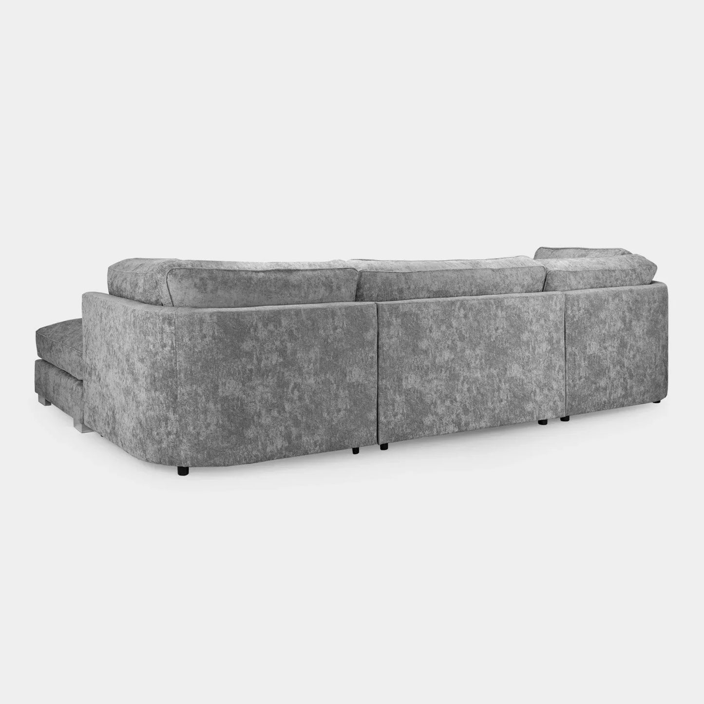 Bishop Fullback Sofa Platinum Fabric U Shape Corner Sofa