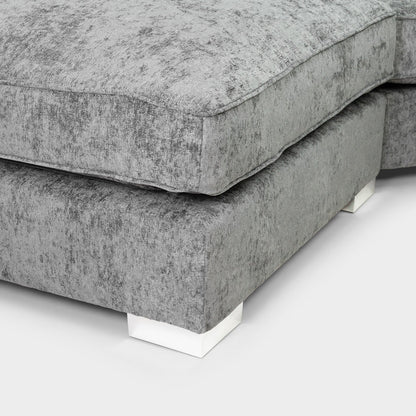 Bishop Fullback Sofa Platinum Fabric U Shape Corner Sofa