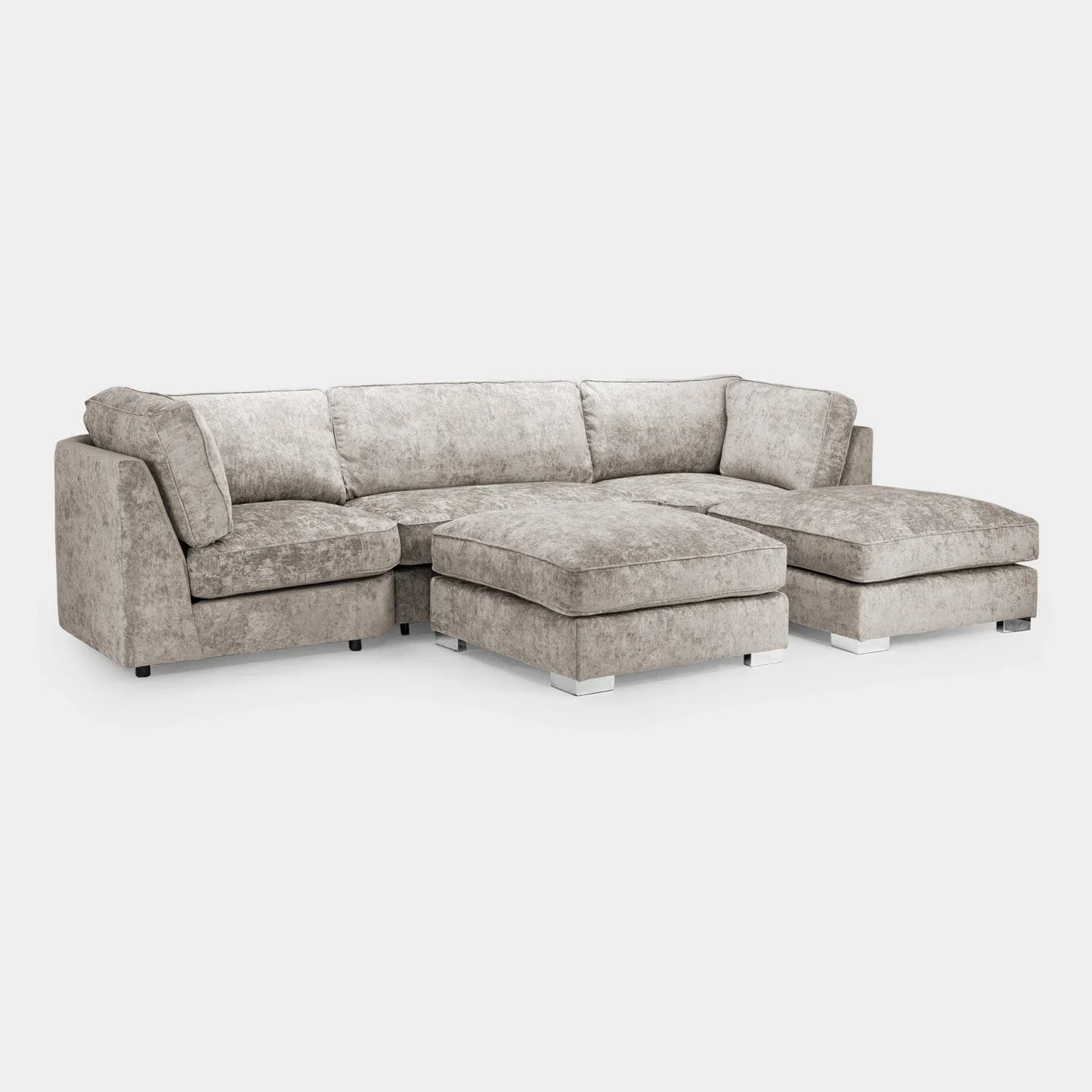 Bishop Fullback Sofa Truffle Fabric U Shape Corner Sofa