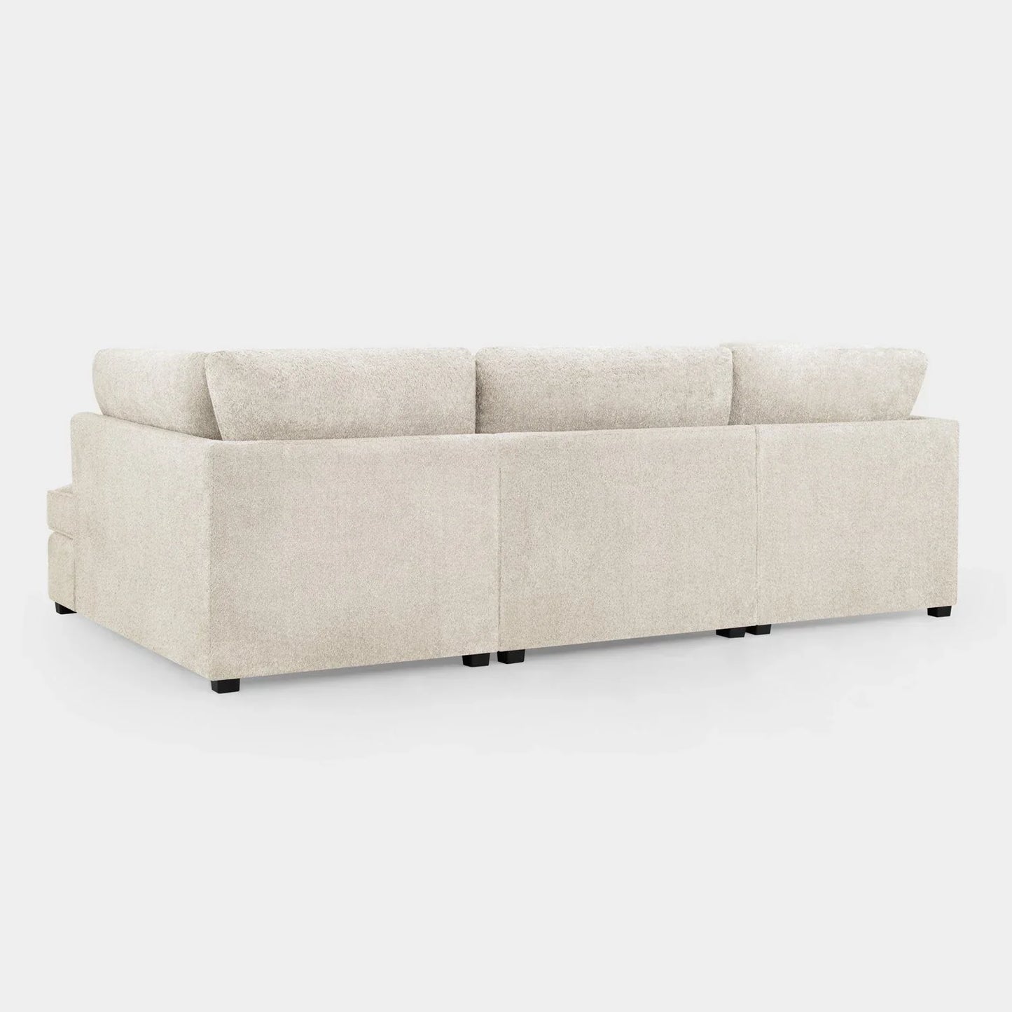 Carnaby Sofa Boucle Beige Fabric U Shape Corner Sofa