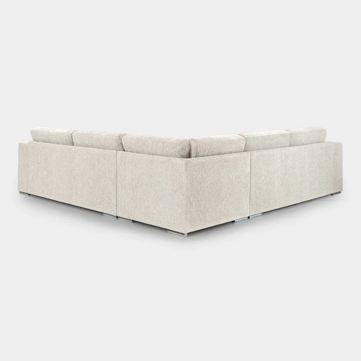 Naples Sofa Beige Fabric Large Corner Sofa