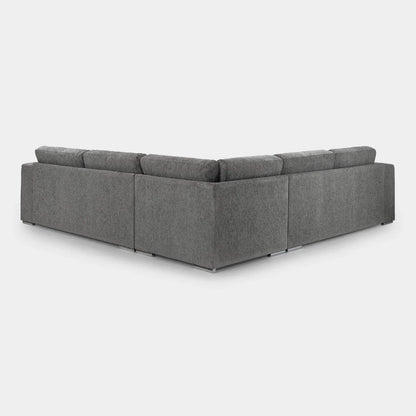 Naples Sofa Grey Fabric Large Corner Sofa