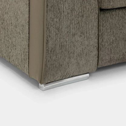 Naples Sofa Mocha Fabric Large Corner Sofa