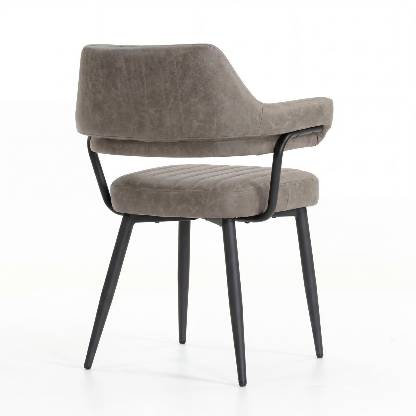 Cortez Leather Effect Charcoal Dining Chair