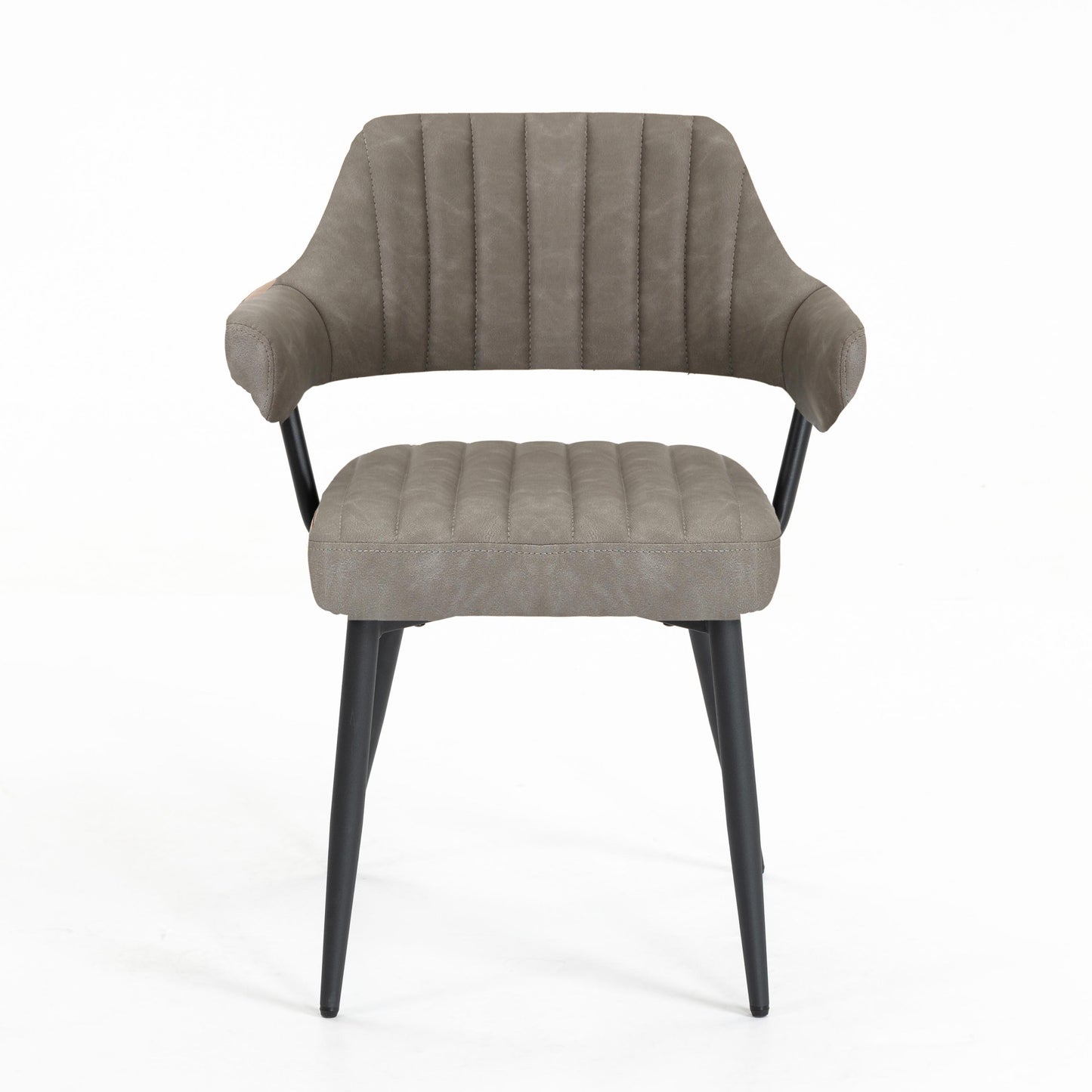 Cortez Leather Effect Charcoal Dining Chair