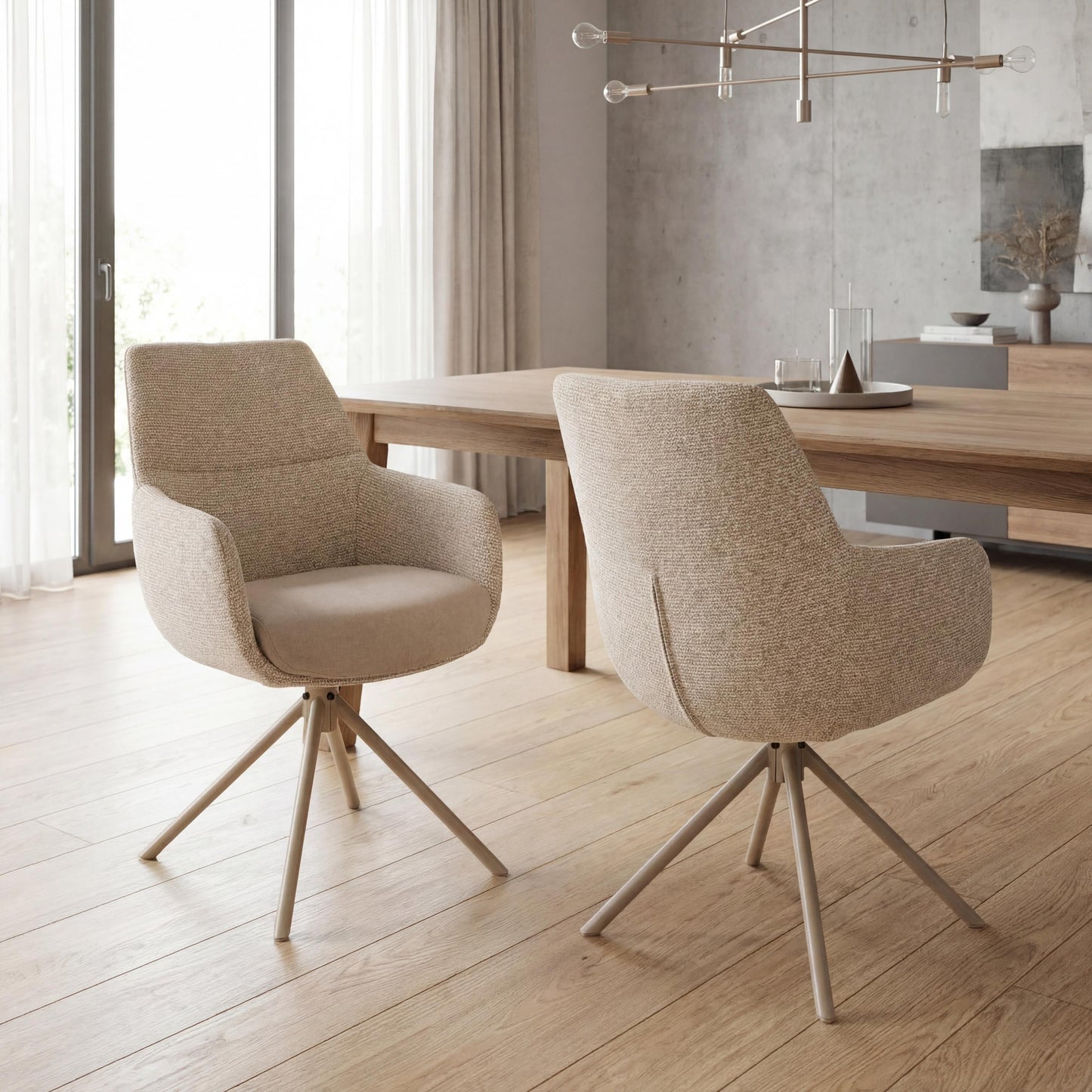 Rimini Tweed Natural Dining Chair